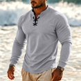 thumbnail image 2 of FOPSUFGWFO Men's Vintage V-Neck T-Shirt Breathable Daily Wear Viking Gothic Sweatshirts Casual Long Sleeve Lightweight Blouses S, 2 of 6