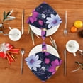 thumbnail image 4 of Napkin Satin Napkin 20*20Inchx6 Kitchen Towel Dinner Plate Towel Decorative Towel Napkin Tea Towel Suitable For Kitchen Table Purple Cartoon Flower, 4 of 8
