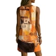 thumbnail image 4 of Noric Women's Sleeveless V Neck Tank Dresses Print Casual Loose Fit with Pockets Summer Mini Dresses, 4 of 7