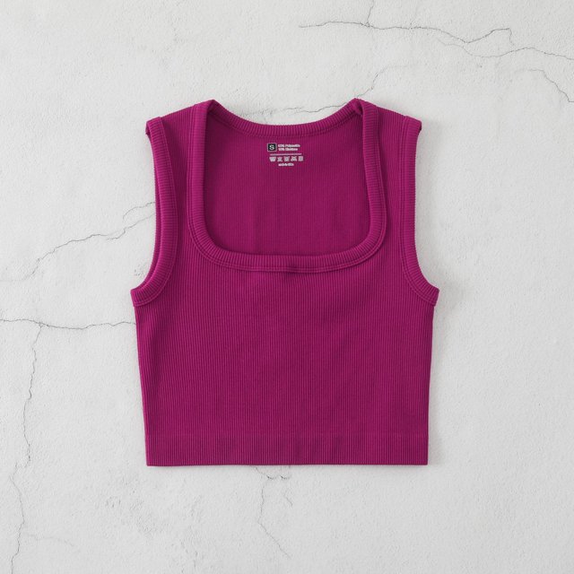 LYMAYTER Women's Square Collar Tank Summer Tight Ribbed Crop Tops Casual Basic Shirt for S-L