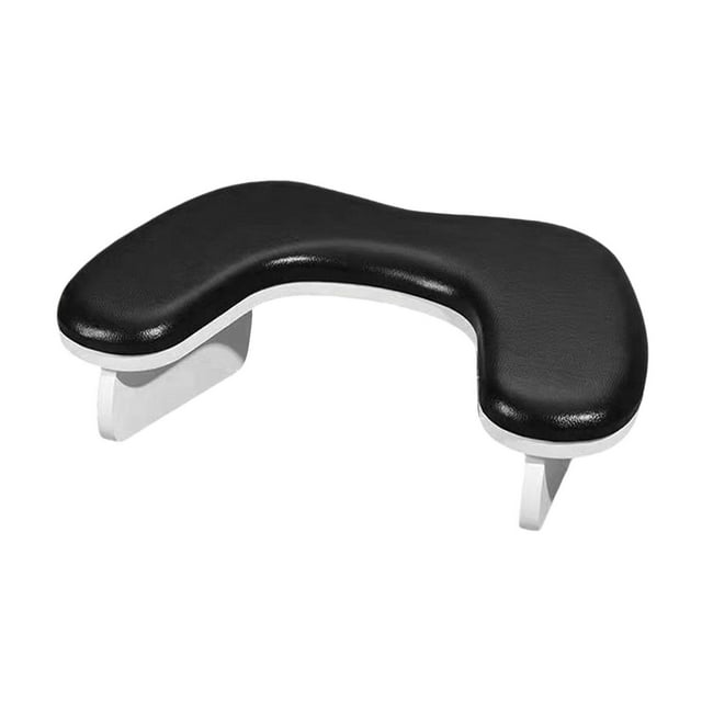 Soporte de cojín para reposabrazos de uñas Salvador cuero de PU en forma de U Negro