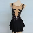 thumbnail image 2 of LIUHUO Custom Sleeveless Figure Skating Dress Girls Women Black Spandex Various Diamond Embellishments Flowing Skirt, 2 of 7