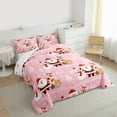 thumbnail image 3 of jejeloiu Merry Xmas Bedding Comforter Set,Santa Cluas Snowman Twin Comforter Sets,Wild Christmas Reindeer Bedding Set For Girls,Ultra Soft Home Decor Reversible,2-Piece, 3 of 8