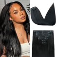thumbnail image 1 of Extensiones de cabello Pobokix Yaki Straight 120g 35cm Natural Black, 1 of 6