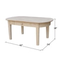 thumbnail image 3 of International Concepts Table Basse Ovale en Bois Phillips Non Fini, 3 of 10
