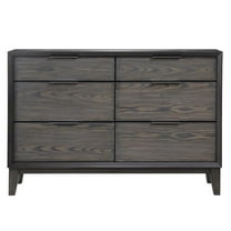 InRoom Furniture B6570-D Wood Dresser, Gray & Oak