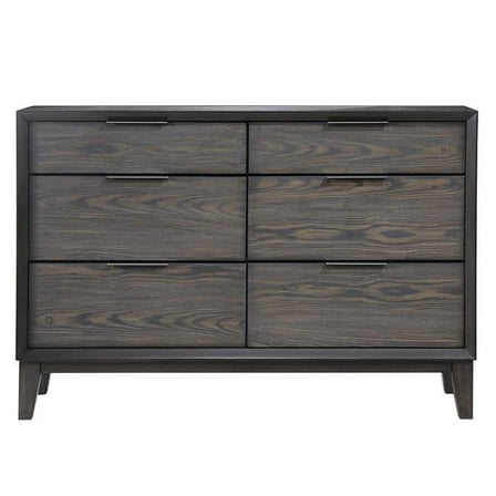 InRoom Furniture B6570-D Wood Dresser, Gray & Oak