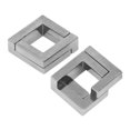 thumbnail image 3 of Rompecabezas de metal YINKUU, juguete para la mente, juguetes antiestrés, rompecabezas entrelazado 3D portátil galvanizado de aleación de zinc para niños y adultos, 3 of 8