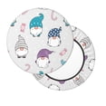 thumbnail image 2 of Hirioo cute winter Gnome for Round Bar Stool Seat Covers Washable Stool Cushion Slipcover Elastic Bar Chair Covers for 12-14 Inch Chair-12 inch, 2 of 7