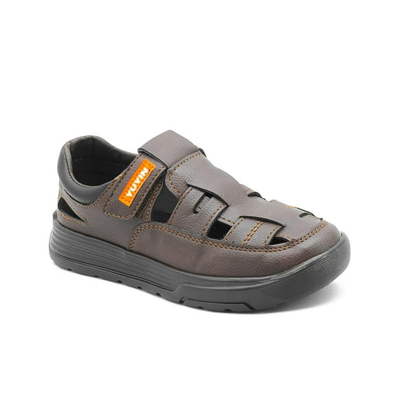 Sandalia Para Niño Cerrada Casual Uso Diario Color Chocolate cafe 18