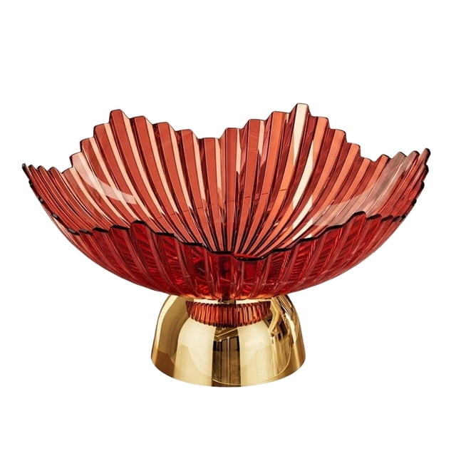 Frutero con pedestal, versátil, moderno y práctico, ideal como regalo de inauguración de casa o para guardar aperitivos. Bandeja para frutas, perfecta Rojo claro