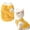 yellow, variant on TELOLY Kitten Clothes,Coral Fleece Dog Sweaters for Small Dogs Girl for 1.10-2.20 Lbs Kittens and Puppies,Autumn/Winter Fur-Proof Vest Dog Sweater,Pink,S
