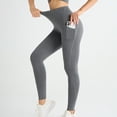 thumbnail image 6 of Women's High Waisted Leggings with Pockets Stretchy Yoga Workout Athletic Pants, 6 of 7