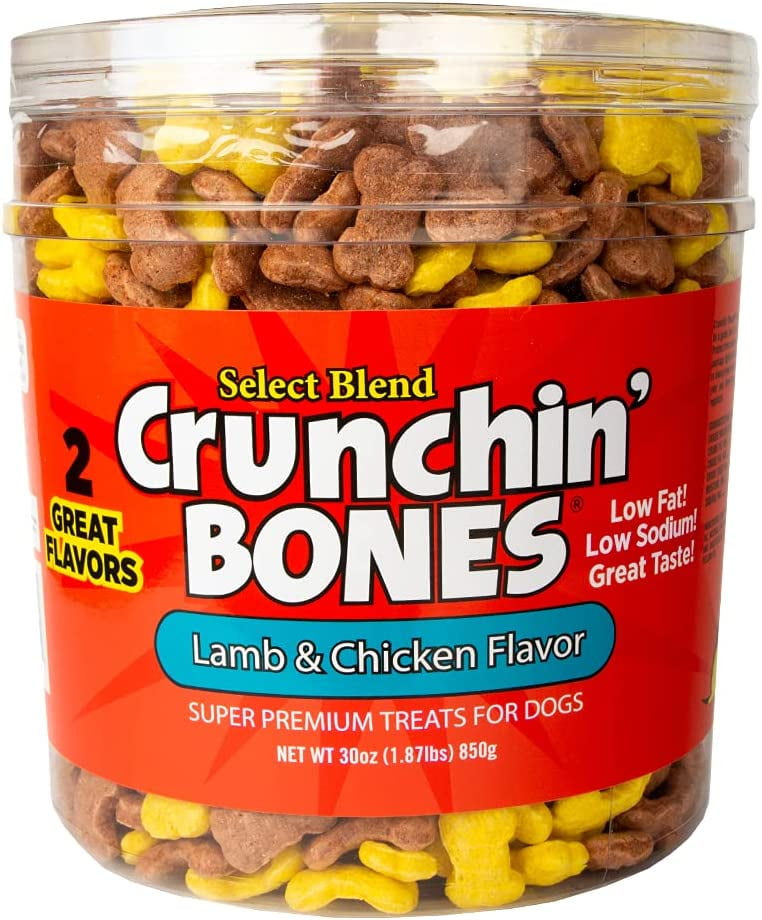 Crunchin' bones Low Fat Low Sodium Dog Treats, Lamb and Chicken Flavored, 1.87 lb