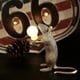 thumbnail image 2 of Lámparas de mesa LED modernas de resina, luces de noche, sin bombilla (ratón dorado), 2 of 5