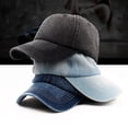 thumbnail image 3 of BOOYOU Unisex Vintage Washed Denim Baseball Cap Blank Casquette Adjustable Snapback Hat, 3 of 15