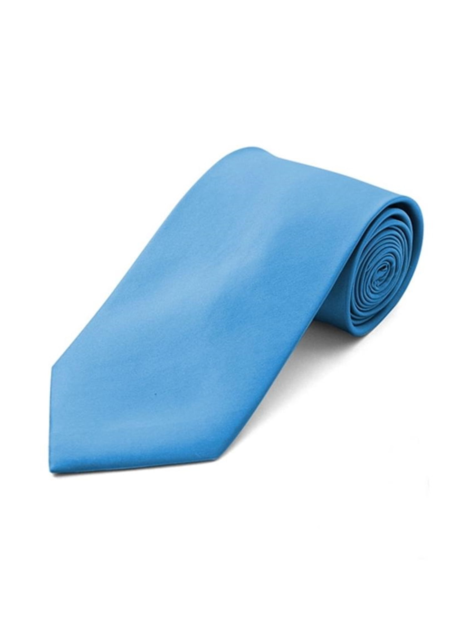 New Polyester Men's extra long Neck Tie only solid formal prom party light blue 