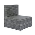 thumbnail image 6 of Patio Sectional - 8 Piece Outdoor Furniture With Storage, Thick Padding, Black And Grey Style Large Storage Box, - Cushions, Grey/black, 6 of 7
