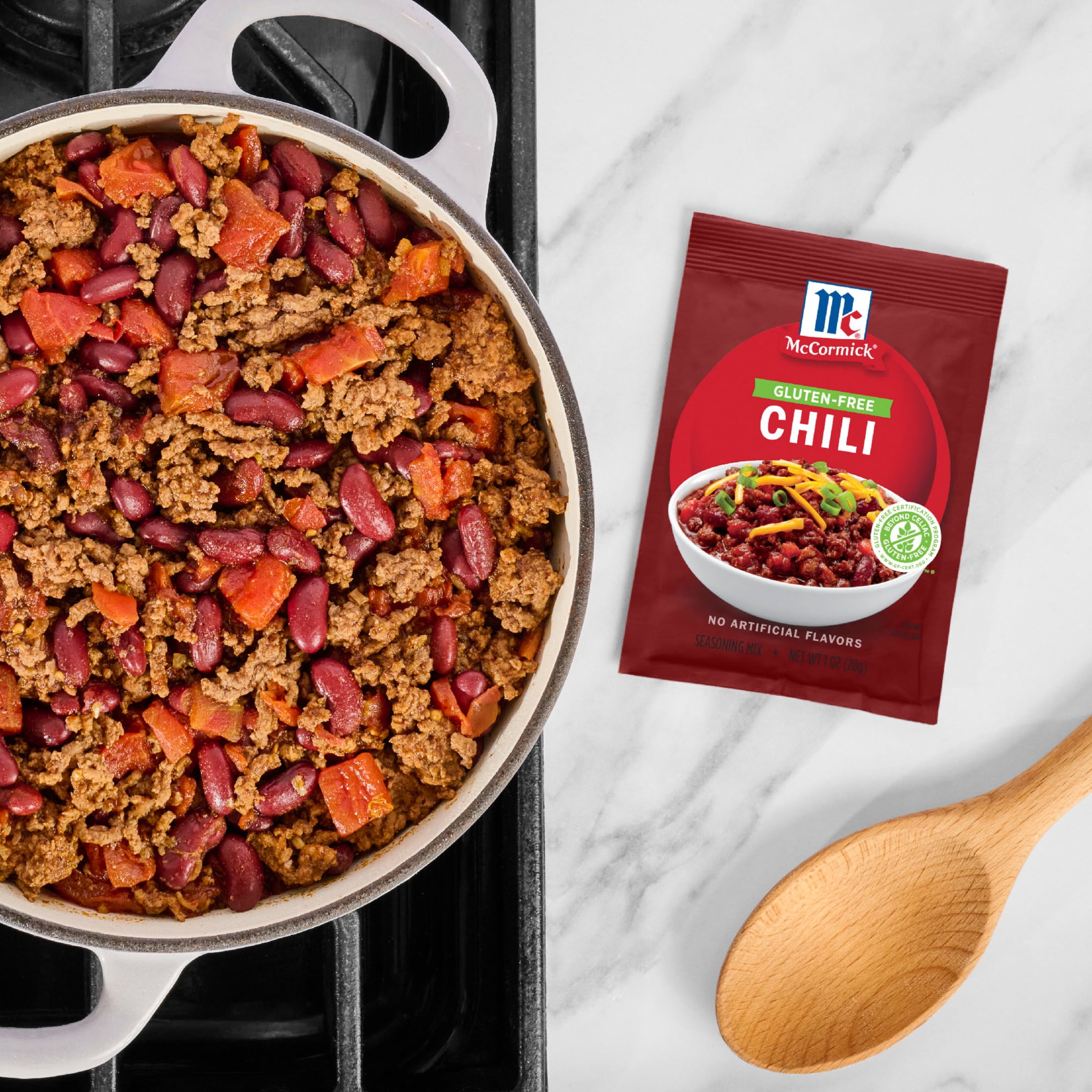 (3 pack) McCormick Gluten Free Gluten Free Chili Seasoning Mix, 1.0 oz Packet