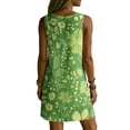 thumbnail image 4 of QUNYINEY Casual Summer Sundresses for Women Sleeveless Floral A Line Mini Tank Dress Beach V Neck with Pockets Loose Fit Dresses, 4 of 7