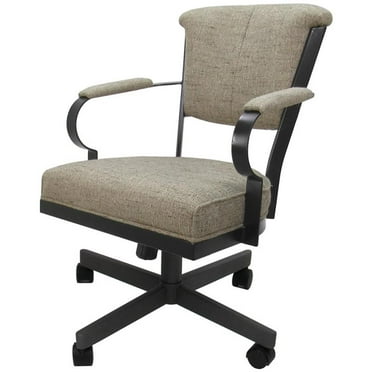 Swivel Metal Caster Dining Chair Miami -  Hemsath Driftwood - Grey