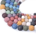 thumbnail image 2 of U8MO Round Colorful Lava Stone 6mm 8mm 10mm 12mm 14mm 16mm Loose Pelelith Beads Lot-Light Blue-10mm 20pcs, 2 of 5