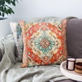 thumbnail image 2 of Pack of 2 Pillow Covers 16x16 Inch, Vintage Turkish Carpet Boho Decorative Throw Pillow Covers for Home Decor Living Room Bed Couch, Orange Pillowcase Set of 2, 2 of 6