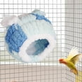 thumbnail image 6 of Flannel Bird Bed for Small Pets, Cozy Velvet Parakeet Nesting House with Metal Washer, Soft Breathable Breeding Cave & Sleeping Hider for Cockatiels, Bird Shelter Cage Accessory Decoration, 6 of 10