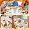 thumbnail image 6 of Orange Hello Pumpkin Hello Fall Placemats Set of 6, 12 x 18 Inch Pumpkin Gnome Floral Leaves Autumn Harvest Table Mats for Kitchen Dining Decoration, 6 of 6