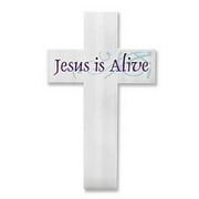 Yard Sign-Jesus Is Alive Cross W/ Stake