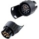 thumbnail image 3 of Adaptador de remolque Adaptador de remolque de 13 pines a 7 pines Conector convertidor de enchufe de remolque impermeable de 12 V para caravana, camión, RV, automóviles, barco - DKSFJKL, 3 of 5