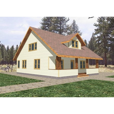 001-3031: Bungalow A-frame 3 Bed, 3 Bath Luxury Home Plan, 1934 Sq Ft: Full Blueprints with License to Build by Home Plan Marketplace - Lesuto