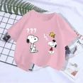 thumbnail image 5 of Camiseta de verano 2024 de Snoopy, camiseta de algodón para niño y niña, camiseta de Charlie Brown y Peanuts, camisetas de manga corta con dibujos animados para niños y niñas, 5 of 5