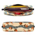 thumbnail image 2 of Rateoe Funny Chicken Print Leather Pencil Case with Smooth Zipper, Compact Storage for Writing Tools & Art Supplies, 8.26" x 1.96" x 2.16", 2 of 7