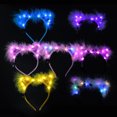 thumbnail image 3 of Gwong Juguete Pluma engrosada LED LED Cat Ear Diadema Decoración de fiesta Accesorios para el cabello Gwong 30007232, 3 of 7