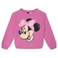 thumbnail image 2 of Disney Minnie Mouse Little Girls' Fleece 2-Piece Sweatshirt and Pants Set Bright Pink, 2 of 6