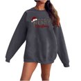 thumbnail image 2 of Merry Christmas Tree Sweatshirts for Women Graphic Crewneck Oversized Sweater Cotton Tops Printed Long Sleeve (X-Large, Dark Gray 05), 2 of 6