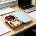 thumbnail image 6 of Leodye 1PCS Stainless Steel Bento Box with Silicone Leakproof Lid, Reusable Food Container, Meal Prep Lunch Box for office and Travel Carry - 5.51 x 3.34 x 1.37 in, 6 of 6