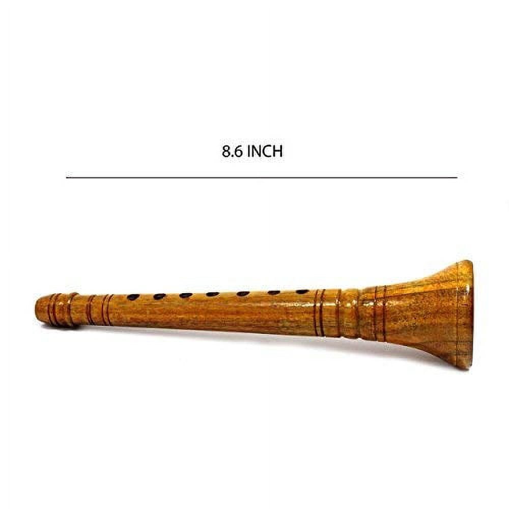 India Meets India Handmade Miniature Wooden playing Shehnai 22 cms best gifting showpiece collectible indian musical instrument