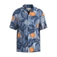 thumbnail image 3 of No Boundaries Men's & Big Men's Rayon Print Button Up Shirt with Short Sleeves, Sizes XS-5XL, 3 of 5