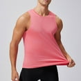 thumbnail image 2 of Wyobmus Men's Active Tank Tops Quick Dry Tops Stretch Lightweight Sleevless Gym Muscle Tank Top Watermelon Red, 2 of 9