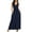 Navy Blue, variant on Asklazy Women Sleeveless Deep V Neck Loose Plain Long Maxi Casual Dress,US Size,Wine Red(S-3XL)