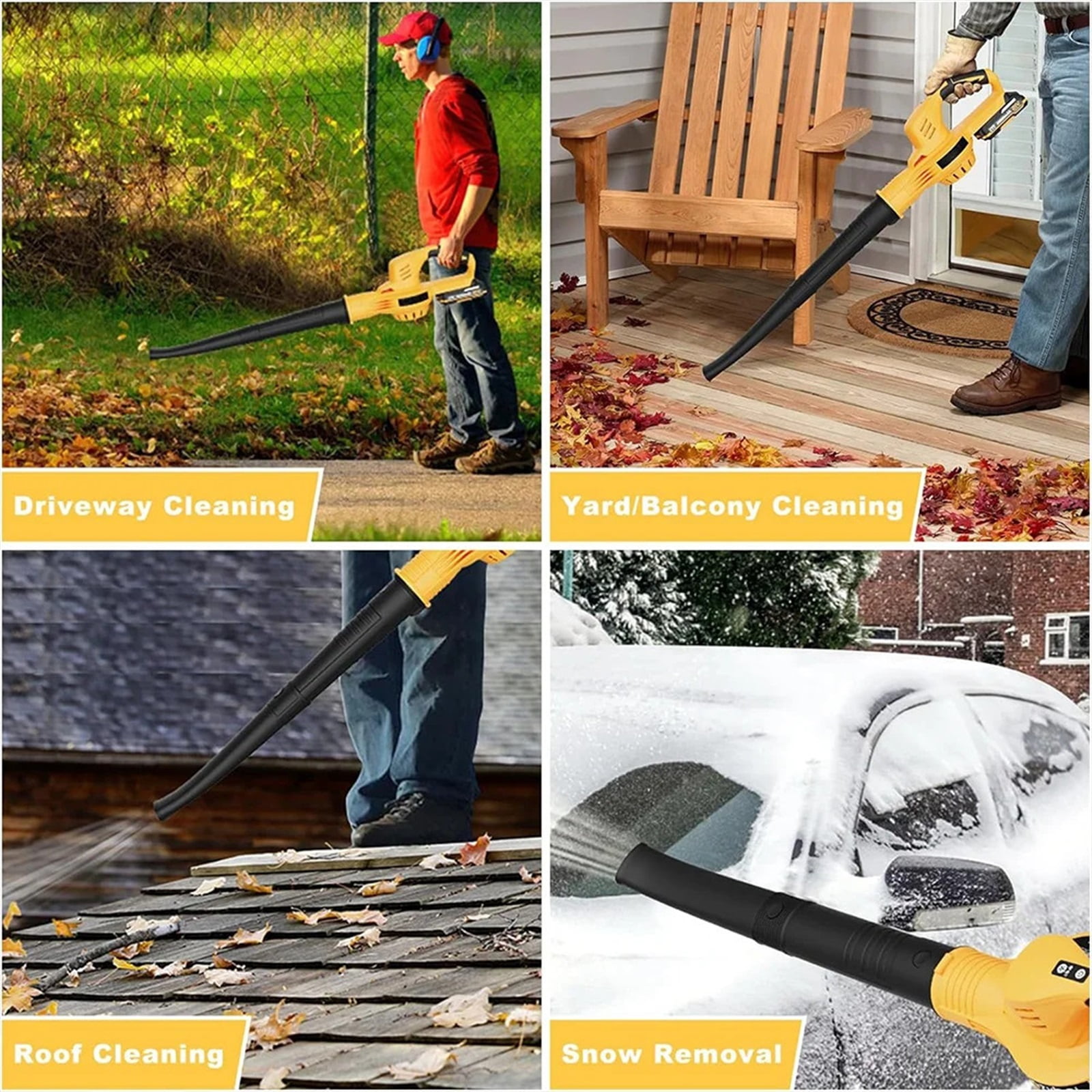 3000W Electric Air Blower Turbo Cordless Vacuum Cleaner For Garden Suction Leaf Dust Collector Power Tool