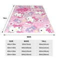 thumbnail image 3 of Hello Kitty Fleece Blanket Super Soft Cozy Throw Blanket 50"X40", Lightweight Fuzzy Comfy Flannel Blanket Warm Plush Throw Blankets For Couch, Sofa, Bed, 3 of 7