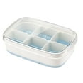 thumbnail image 1 of Matsuzay Molde de bandeja de cubitos de hielo de silicona, accesorios para el hogar, tamaño pequeño, Multi-rejilla, DIY, molde de Organizadores de utensilios de cocina Azul, 1 of 6