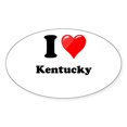thumbnail image 1 of CafePress - I Heart Love Kentucky - Sticker (Oval), 1 of 1