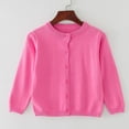 thumbnail image 4 of 12-18 Months Toddler Sweaters Baby Boys Girls Cardigan Sweatshirt Cotton Button Up Knit Long Sleeve Jacket Fall Tops Hot Pink Cardigan Sweater, 4 of 8