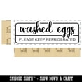 thumbnail image 2 of Washed Eggs Please Keep Refrigerated Label Carton Self-Inking Rubber Stamp Ink Stamper for Business Office - Sky Blue Ink - Large 2-2/4 Inch, 2 of 7