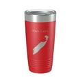 thumbnail image 1 of Fish Lake Map Tumbler Travel Mug Insulated Laser Engraved Coffee Cup Utah 20 oz Red, 1 of 1