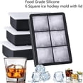 thumbnail image 5 of 2-Pack Silicone Square Shape Giant Ice Cubes Molds, Pefect for Whiskey Cocktails Bourbon Soups and Frozen Treats - BPA-free and designed to last…, 5 of 5